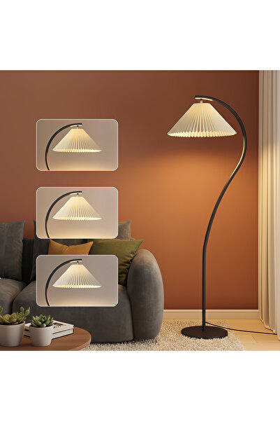 sharpdo Black Arc Floor Lamp, 3-Color Dimmable, Iron Sand Base, Modern Standi...