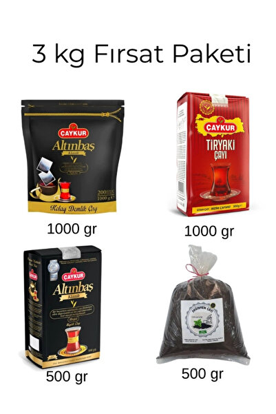 Çaykur Avantaj Paketi 4’lü Set – Altınbaş, Tiryaki, Mayıs Çayı & Demlik Poşet