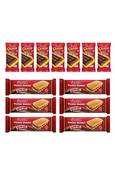Ülker Çokokrem Pötibör Bisküvi ve Çok Çıtırtı Çikolatalı Gofret Karma Paket