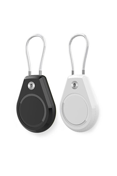 OEM Waterproof Steel Cable Cases for Apple AirTag, Set of 2, Black/White