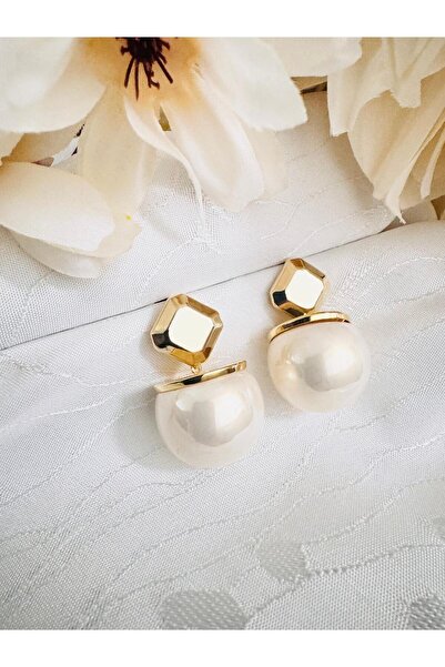 DEVİ fashion أقراط لؤلؤية كبيرة الحجم فاخرة مقاس 4 سم