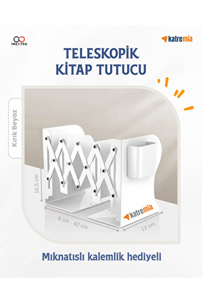 KATREMİA Imextra-Adjustable Metal Book Holder Book Support Stand with Magneti...