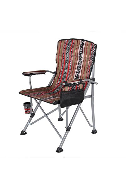 Assoda Asuda Beach and Camping Chair made of Sadu fabric with a cup holder an...