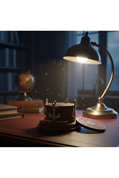 Meya design Wooden Anchor Detailed Coaster Set (6 Pieces)