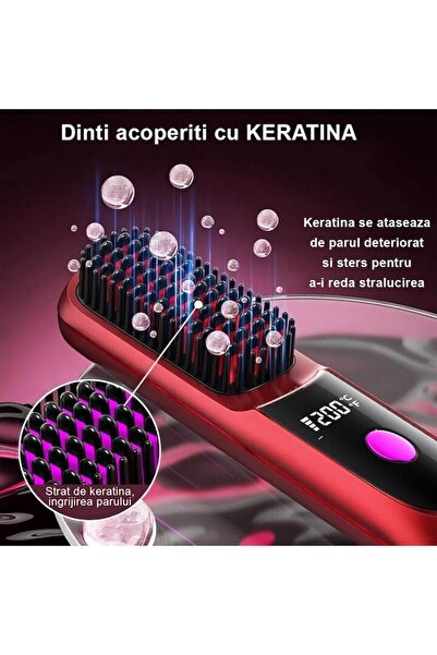 DLMDL RO COMMERCE Perie de îndreptat părul fără fir DLMDL S9