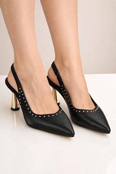 MODAONN Pantofi de damă cu vârf ascuțit, cu ținte și toc subțire