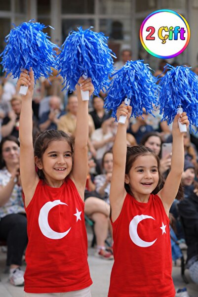 TOYFEST PonPon Mat Синій Amigo з палицею Міцний Легкий Уболівальницький помпо...