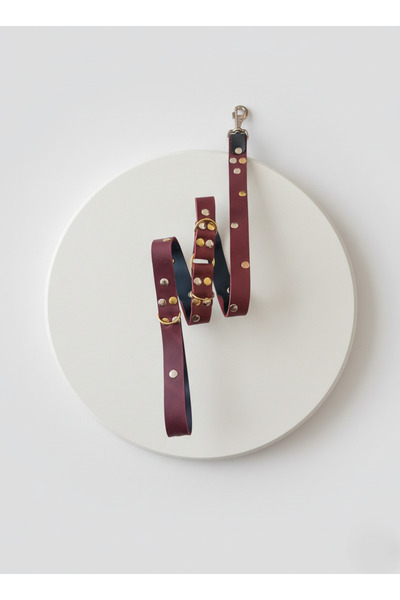 balkonda Dog Walking Leash 2.5 cm Wide Leather