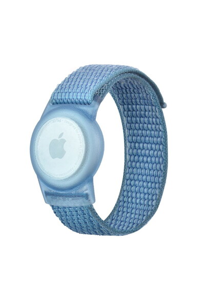 Tech-Protect Children's Blue Nylon Strap & Case for Apple AirTag by