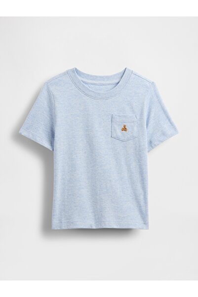 GAP Erkek Bebek Açık Mavi Mix & Match Pocket T-Shirt