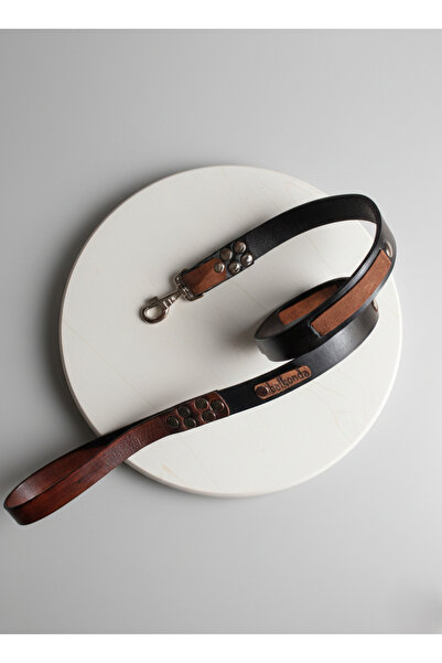 balkonda Dog Walking Leash 2.5 cm Wide Leather