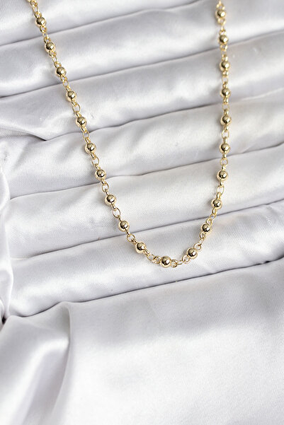 callerrons accessories Gold Color Plated Chain with Ball Chain Model cm Women...
