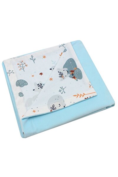 PRICHINDEL Velvet Deluxe Blanket, Cotton Reverse Little Animals, Blue, 80 x 1...