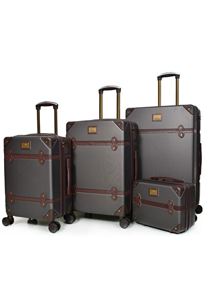 MORANO Classic Murano 4-piece suitcase set with spinner wheels and security l...