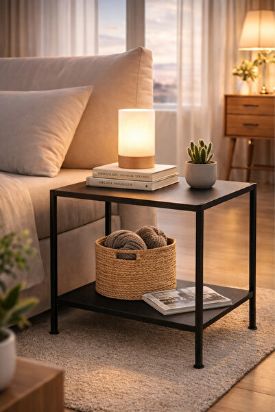 PEKA Modern Komodin – Çok Amaçlı Metal Ayaklı Yan Sehpa