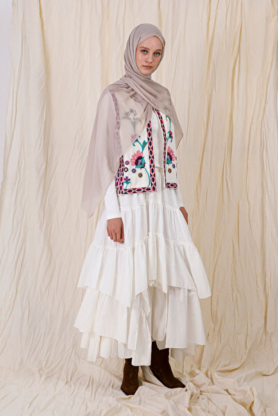 FENZA SCARF Șal din bambus de culoare gri