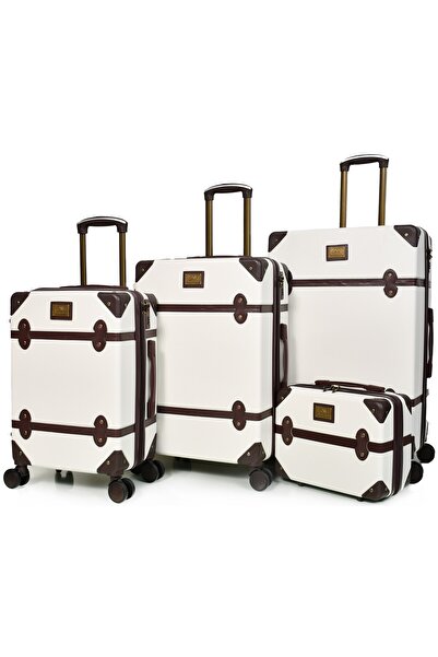 MORANO Classic Murano 4-piece suitcase set with spinner wheels and security l...