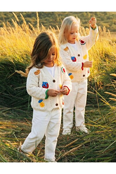 Daisy Dolly Set de pantaloni cardigan cu aplicații pentru copii Kuz