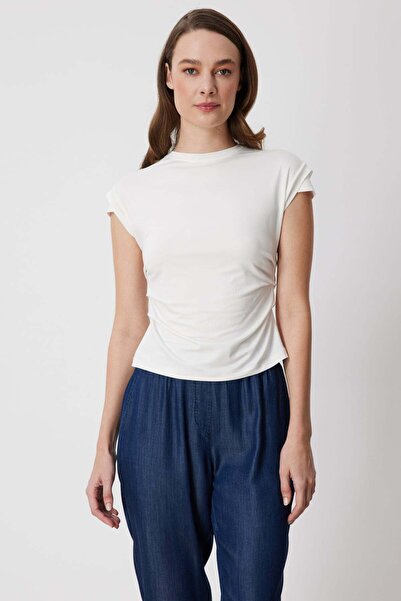 ON Κοντομάνικη μπλούζα με σούρες στα πλαϊνά