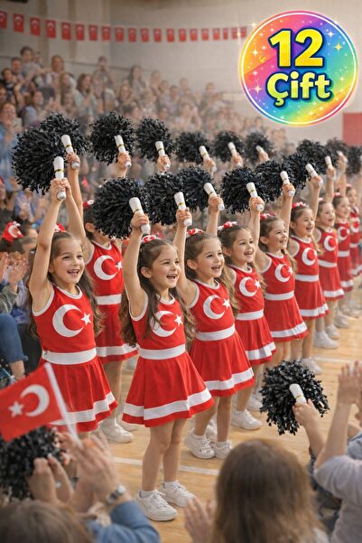 TOYFEST PonPon Mat Чорний Amigo з палицею Міцний Легкий Ponpon для вболівання...