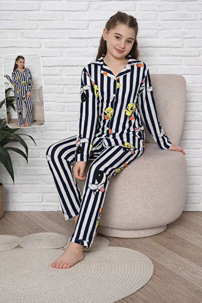 zahider Set de pijamale pentru fete, din bumbac, din țesătură Milan, cu model...