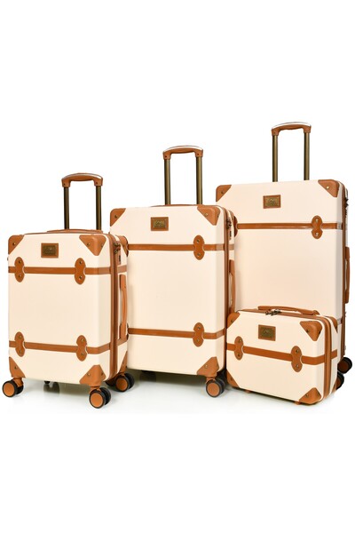 MORANO Classic Murano 4-piece suitcase set with spinner wheels and security l...