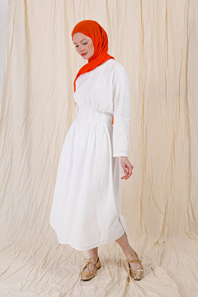 FENZA SCARF Orange Color Bamboo Shawl