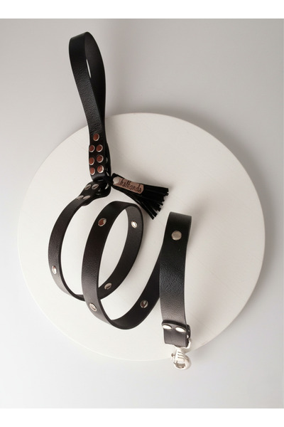 balkonda Dog Walking Leash 2.5 cm Wide Leather