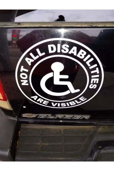 ÖZGÜL REKLAM All Disabilities Are Not Visible Sticker Car Sticker / Motor Sti...