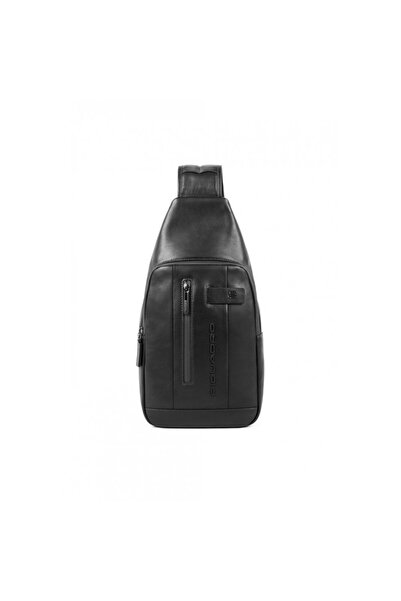PIQUADRO , Piquadro, Leather Backpack, Black, Sling Bag, For Men