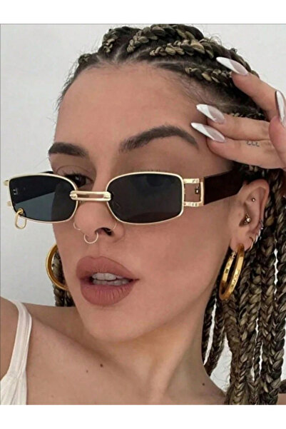 Take Two By Styli Black Rectangle Sunglasses