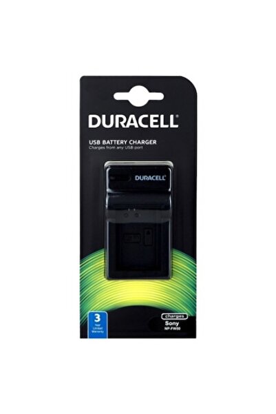 Duracell Încărcător de baterie prin cablu USB, compatibil cu Sony, negru