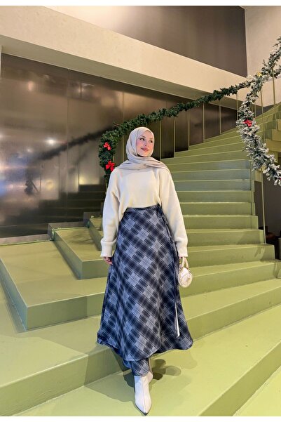 sorisso Tied Plaid Skirt