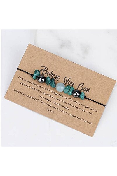 Ezera Believe You Can Bracelet made of Malachite, Hematite and Amazonite