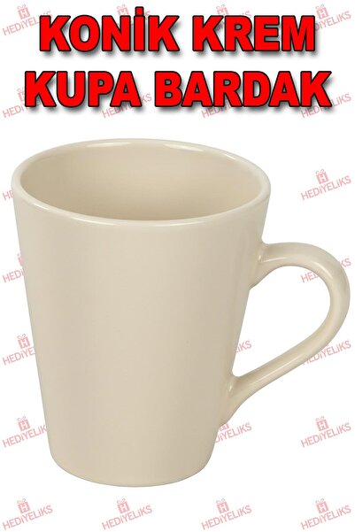 HEDİYELİKS Conical Cream Color Mug