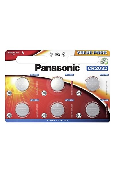 PANASONIC Baterie litiu tip buton CR2032L, pachet de 6