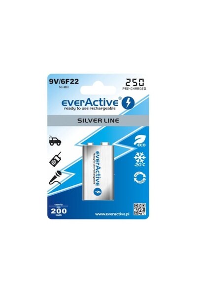 everActive Ni-MH 9V 6F22 250mAh Silver Line