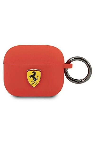 Ferrari Protective Case for AirPods 3, Silicone, Red