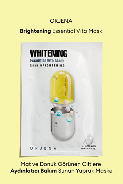 Orjena Mat ve Donuk Görünen Ciltleri Aydınlatan Yaprak Maske Brightening Esse...