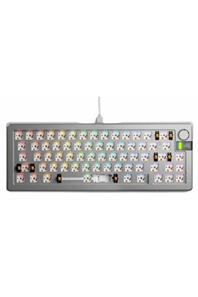 Glorious Μηχανικό πληκτρολόγιο GMMK 3 Pro Barebones, ασημί