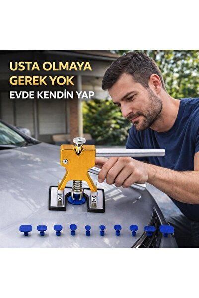 coofbe Profesyonel Boyasız Göçük Düzeltme Seti 20 Parça Kaporta Çektirme Göçük Düzeltici Kaput Kapı