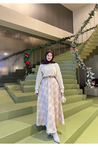 sorisso Plaid Skirt with Belt