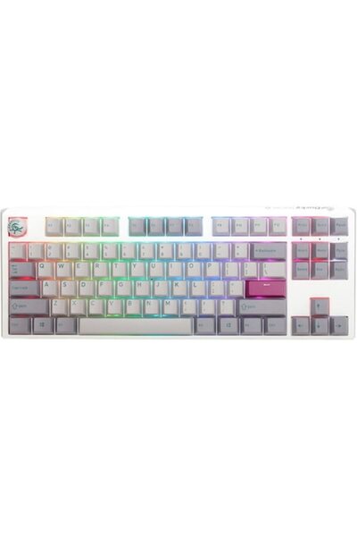 Ducky Tastatură de gaming One 3 Mist Grey TKL, LED RGB - MX-Speed-Silver