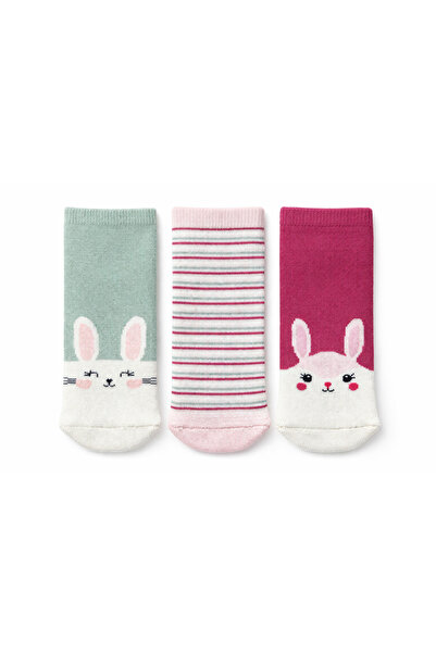 SOLDE SOCKS مجموعة من 3 جوارب للأطفال بتصميمات حيوانات - تصميم لطيف وناعم / ا...