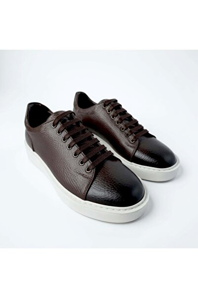 LUCIANO BELLINI Men's Leather Casual Shoes L4247K - Brown - 43