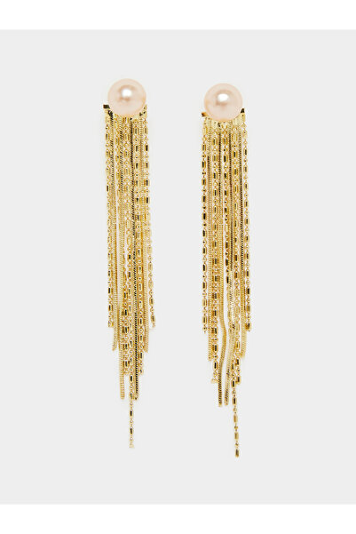 Styli Link Bar Tassel Earrings