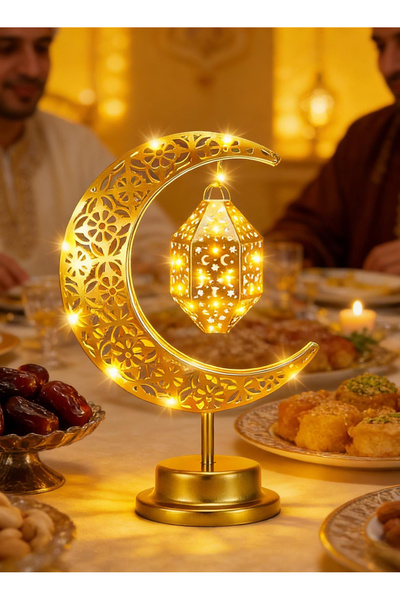 Pomefar Hexagon Lantern Ramadan Lamps, Battery-Powered Table Lamp, Warm Glow ...