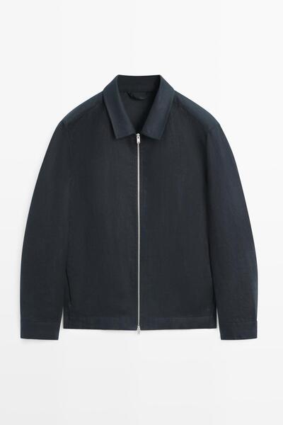 Massimo Dutti Kısa keten ceket