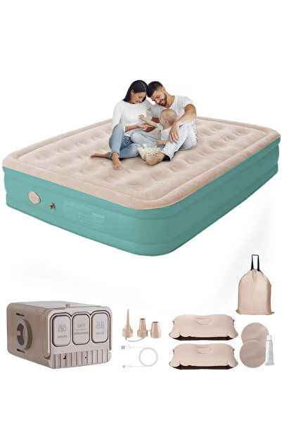 MOUNTAIN EXPLORING Double Height Air Mattress, Portable Inflatable Bed with B...