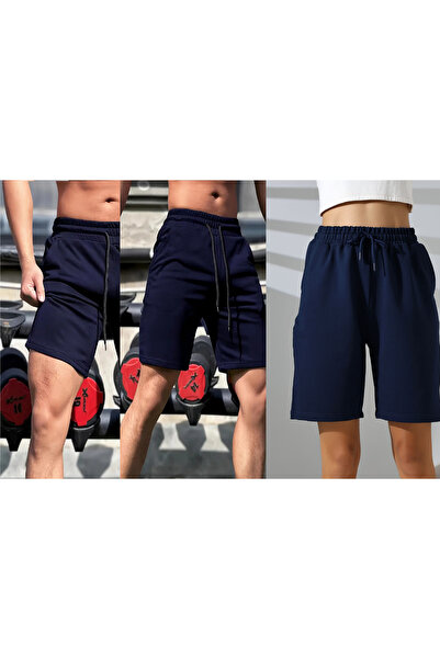 KİMSE GÖRMEDEN 3Pcs 3Lüset Sport Shorts Uni̇xes Comfortable Fit